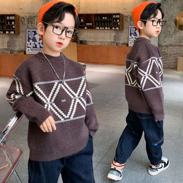 

children's 2020 new pullover boys' sweater loose t-shirt p43i, Blue