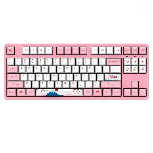 

3087 gaming mechanical keyboard 87 keys 85% pbt usb wired gaming keyboard for pc computer gamer1