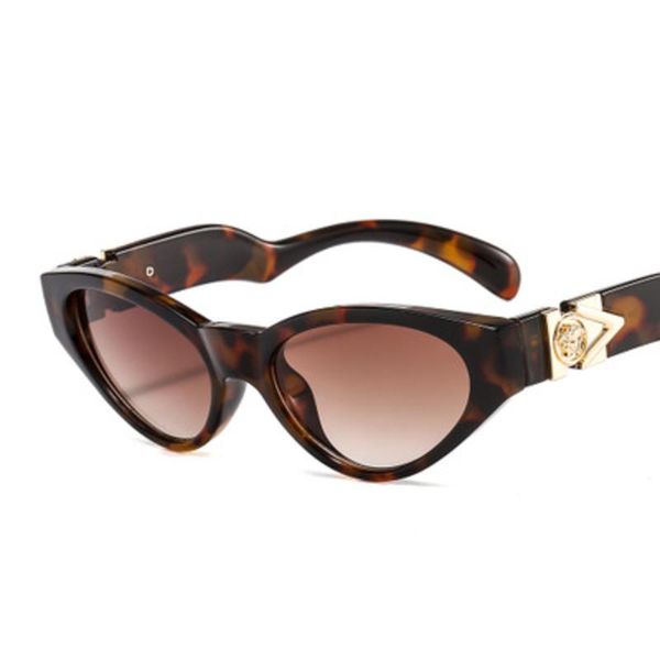 

retro cat eye small frame sunglasses women 2021 trendy clear sun glasses men vintage personality human head shades, White;black