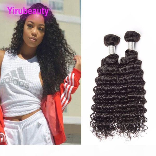 

peruvian virgin human hair deep wave curly 2 bundles hair extensions wefts 2 pcs one lot peruvian human hair 8-30inch, Black;brown