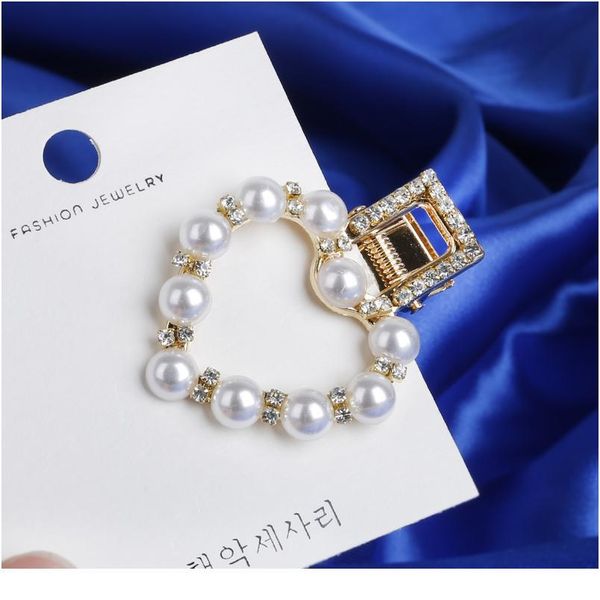 

fashion handmade gold color 1pc pearl imitation hair clip snap barrette stick hairpin hair styling accessories for wom qyldax, Black;brown