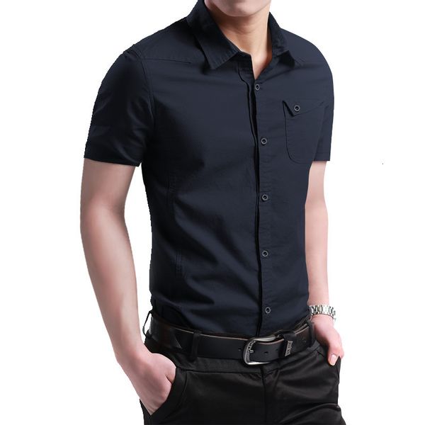

2021 for new thin breathable short sleeve slim men's shirts summer business men brand clothing jss8, White;black