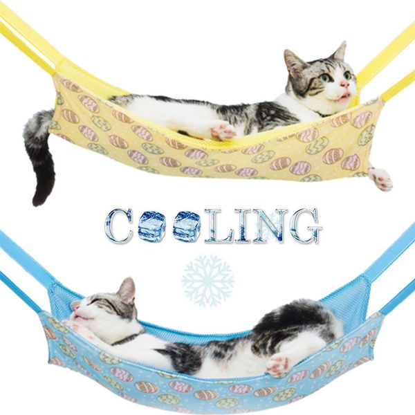 

yu-xiang cooling cat hammock breathable silk pet sleeping bed hanging cage kitty pad for sugar glider squirrel on summer spring winter autum