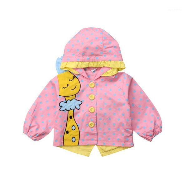 

jackets cute toddler baby girl cartoon giraffe polka dot jacket coat winter autumn hooded long sleeve outerwear1, Blue;gray
