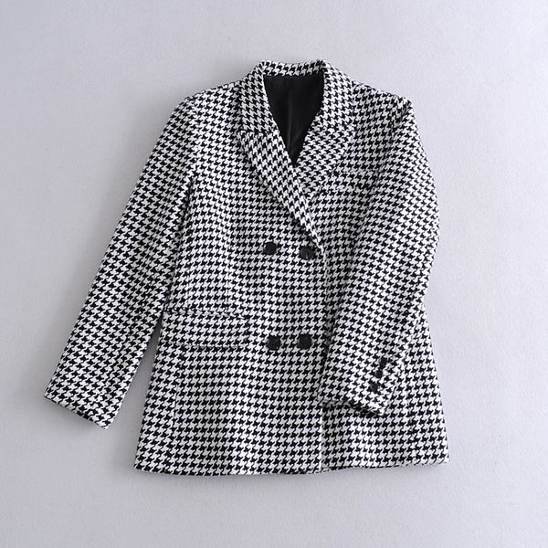 

2021 new womens plaid down neck button up woolen shirt jacket, Black