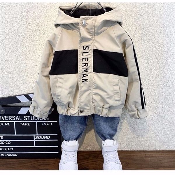 

baby boy jacket autumn lined kids coats fashion letter zipper boys spring autumn korean children's windbreaker jacket outerwear y200901, Blue;gray