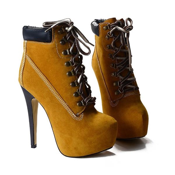 

stunning2020 shoes fashion women's autumn short ankle belt waterproof high heel boots, Black