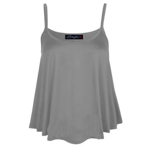 

tank women summer casual solid camisoles womens spaghetti strap cropped vest female camis fashion t shirt feminino, White