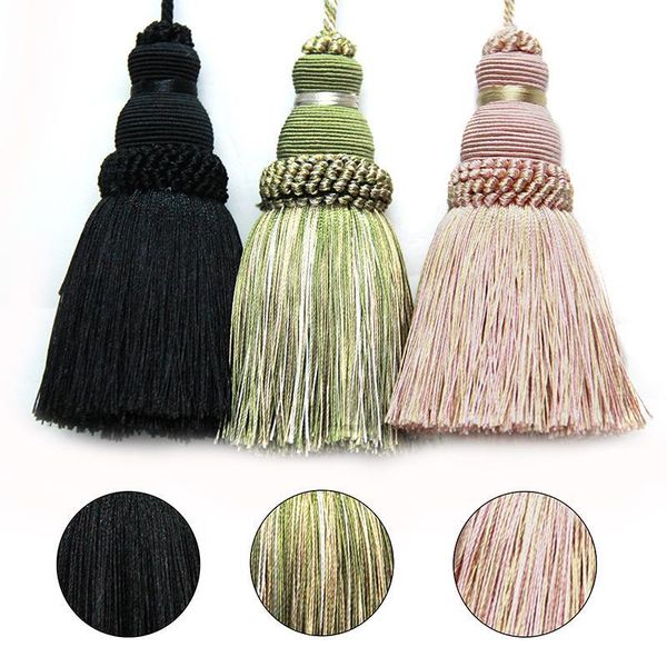 

2pcs tassel curtain hanging pendant room accessories diy craft tassels fringe pendant table flag key tassels home decoration h wmtcsx