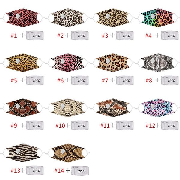 

fashion face masks 14 styles animal texture mask can put pm2.5 filter dust and haze protective mask breathing valve mask