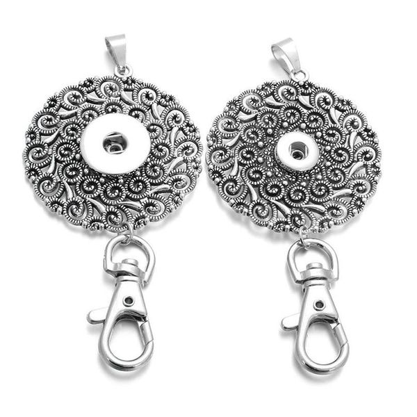 

new snap jewelry 12mm 18mm retro round snap button keychains keyring pendant for women gi qylhgm