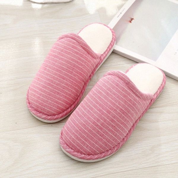 

household cotton slippers couples autumn winter indoor wooden floor anti-slip shoes woman thick bottom massage couple home shoes #tk3h, Black