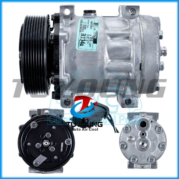 

7h15 auto a/c compressor for excavator 119mm 8pk sanden 4775