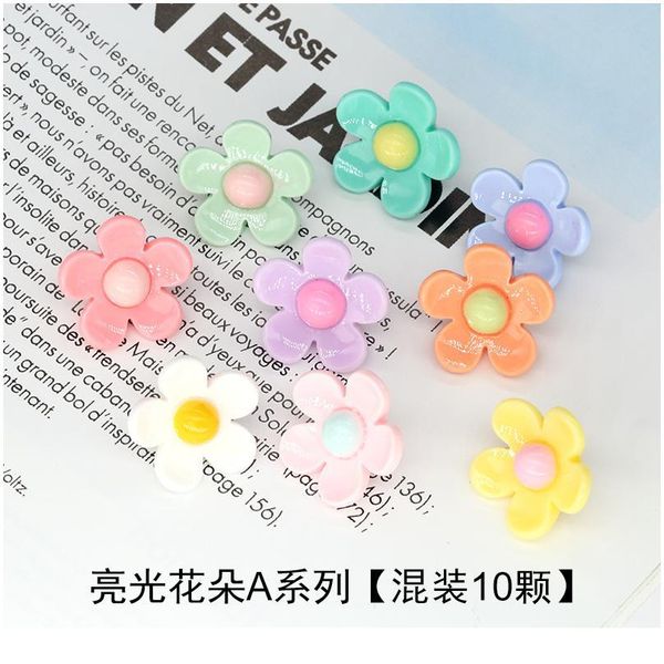 

cute candy flower button plastic acryl child decorative buttons for clothing women suit sewing accessories scrapbooking bbyxmg, Blike;white