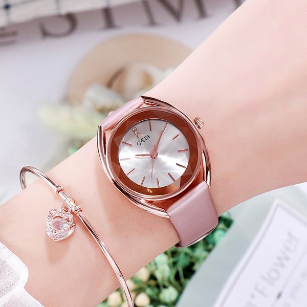 

new arrival sales micro-business popular nordic simple fashion large dial womens watch japanese movement quartz waterproof watch i, Slivery;brown