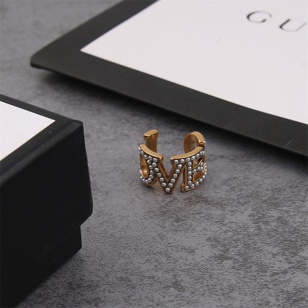 

opening ring women's red brass pearl, Silver