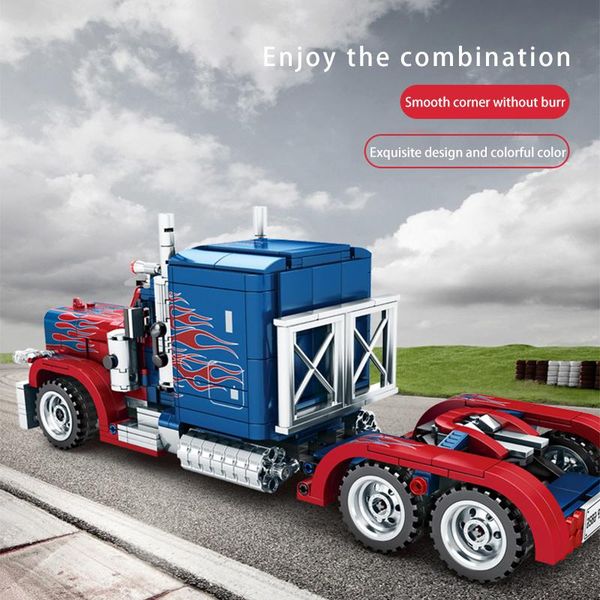 

sembo 849pcs city оттяните heavy контейнеровоз technic строительные блоки кирпич классический автомобилей дети строительство игрушки подарки