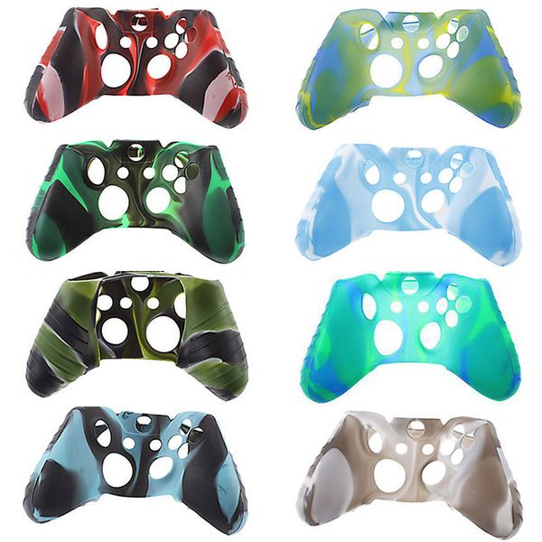 Camuflagem Gamepad Caso de Silicone para Xbox One Anti-Slip Suor e Dustproof Game Handle Silicone Case Caixa Protetora