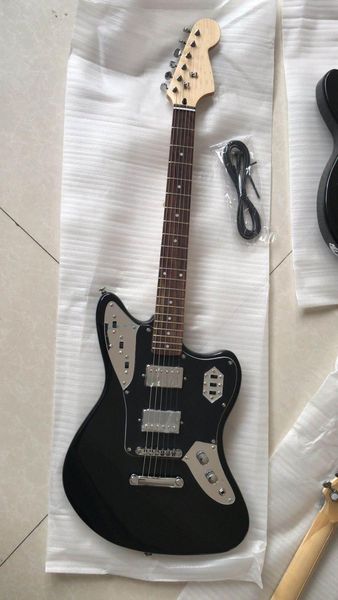 Customized wholesale new Jaguar guitars, black electric with humbucker pickups, provide services, free shipping