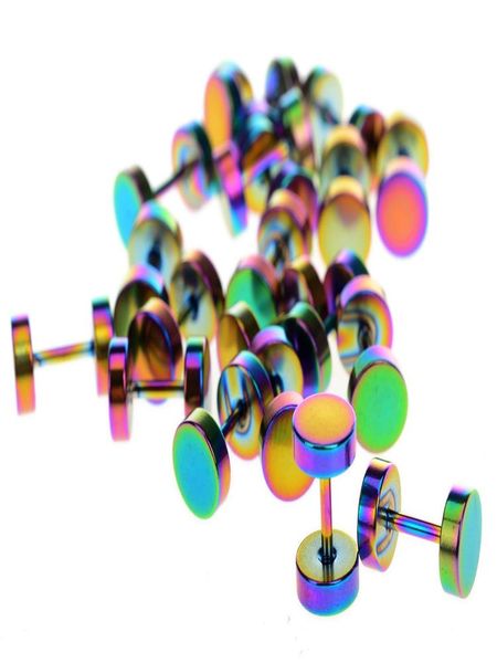 

2 шт. черное золото 6 14 мм хирургический сталь мошенник из искусственных поддельных ушных вилок плоть туннель датчики taper rateer серьги п, Silver