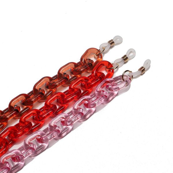 

2020 chic acrylic candy color reading glasses chain for women new fashion simple design eyeglasses chain sunglasses cord lanyard h qyluda