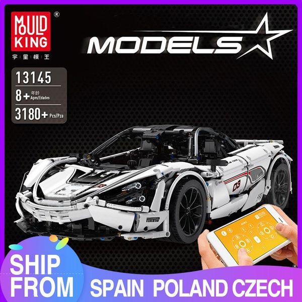 

mould king moc technic series super speed racing p1 car model building blocks bricks children kids diy toys christmas gifts 1008