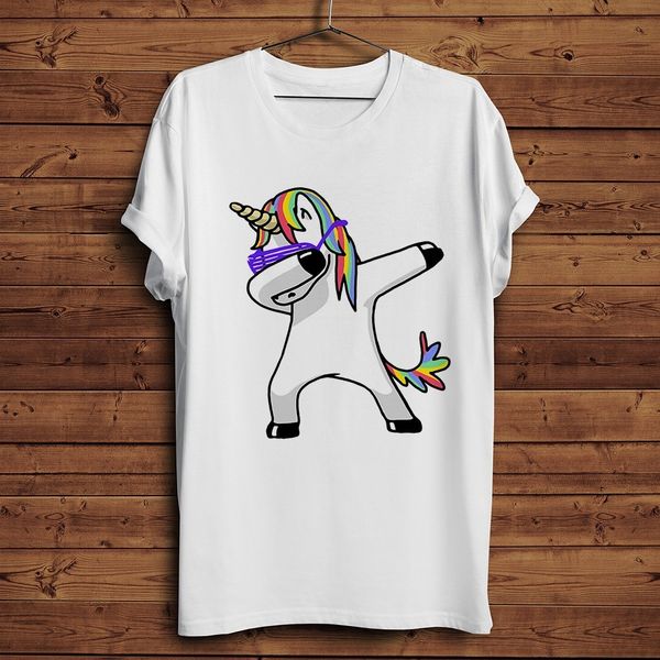 

cute dabbing unicorn panda rabbit cat pug zebra giraffe funny summer new white casual short sleeve cool hooded sweatshirt hoodie men t shirt