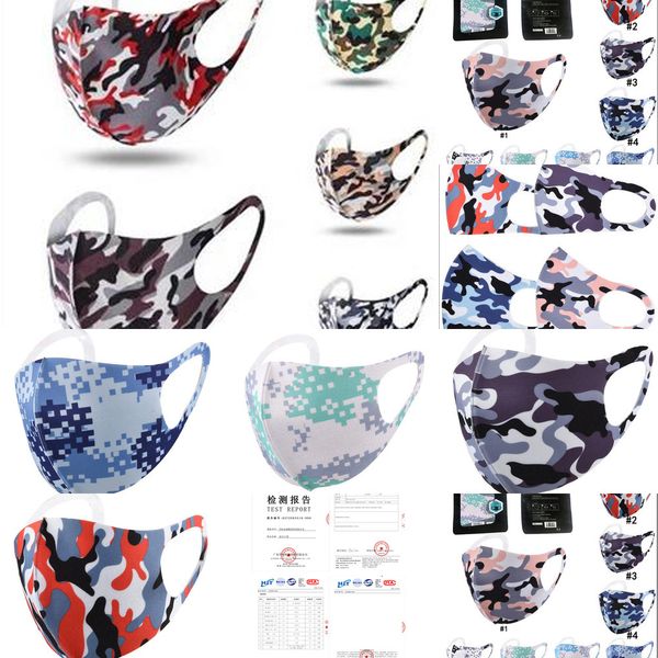 

foldable protect camouflage face mask breathable mouth masks for men women 8 colors wholesale