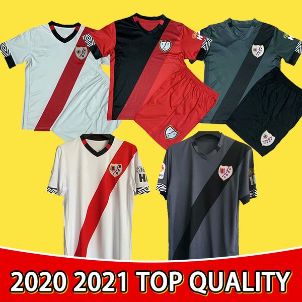 

kits kids rayo vallecano soccer jerseys 20/21 high-quality home away football shirts, Black;yellow