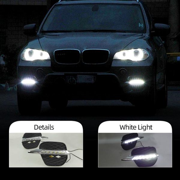 

car flashing 1pair for x5 e70 2011 2012 2013 led drl daytime running lights daylight fog light