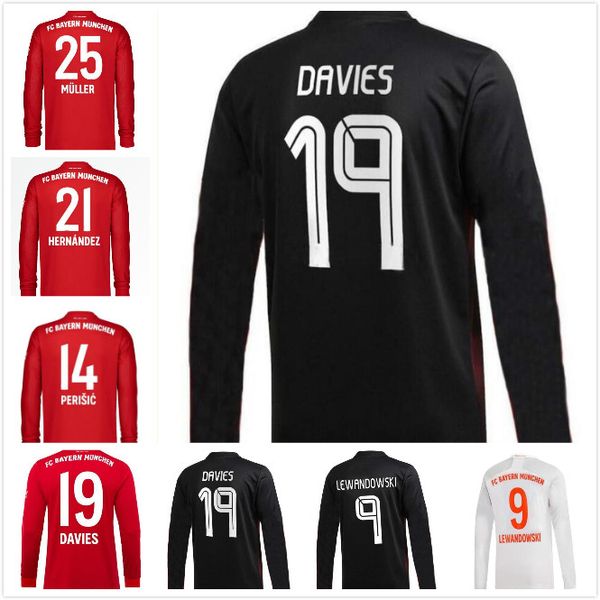 

20 21 long sleeve gnabry hernández coman soccer jerseys lewandowski sane gnabry muller thiago hernández martinez home away football shirt, Black;yellow