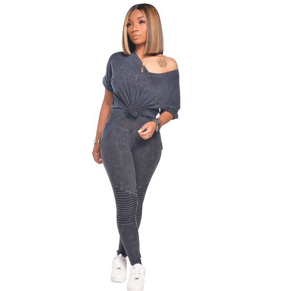 

2021 new womes slim embossing patchwork sets outfits neck tracksuits fashion lounge wear xlg8, Gray