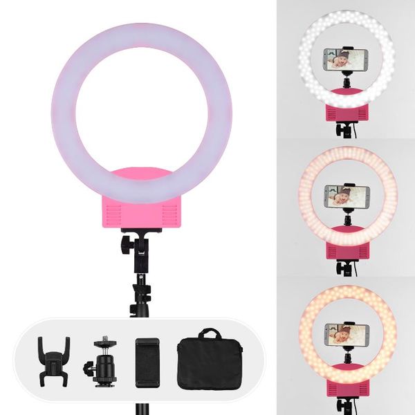

pgraphy 12in led ring light ringlight 36w stepless dimmable ring lamp phone holder for makeup video shooting live streaming