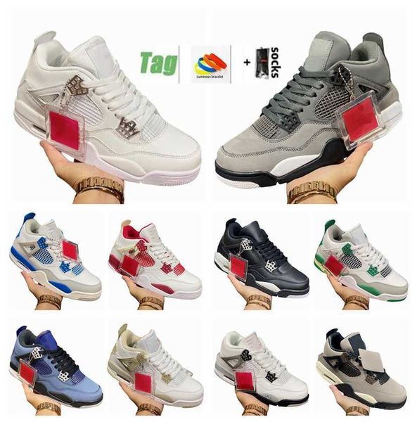 

2022 basketball shoes 4 4s cool gray what blue obsidian 1 1s black cat silver feet brown metal white travel running training men women