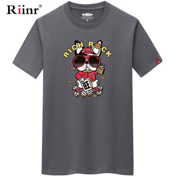 

riinr fashion brand 2020 summer men's short sleeves tee male slim fit casual sport hooded sweatshirt hoodie men t shirt