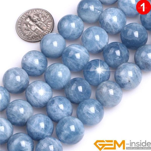 

natural stone blue grade aquamarines round bead for jewelry making strand 15 inch diy bracelet necklace jewelry beads 6mm 8m1