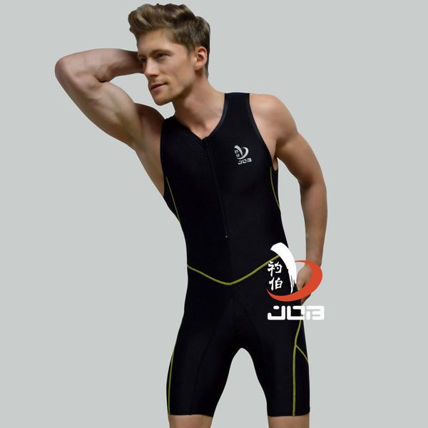 Summer Brand Uomini Sexy Patchwork BodybuildingFitness Piece Swimwear / Man Sport Sport Slimming Body Suit Shaper T200708
