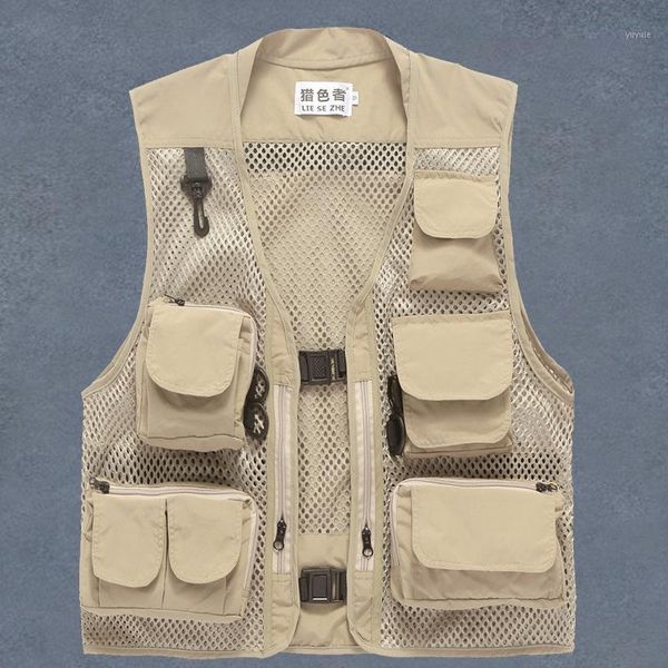 

liesezhe men more mesh vest vest pocket summer pgraphy fishing volunteer volunteers work1, Black;white