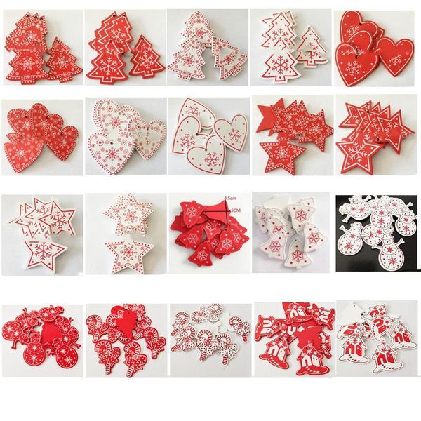 

wood gift ornaments snowflake love pendant pentagram chips pendants creative wooden gifts christmas decorations dha792 j87v