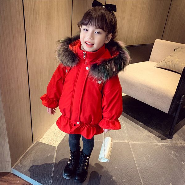 

specials girls jacket winter thick cotton jacket new foreign baby cotton girl plus velvet children's cotton clothes, Camo