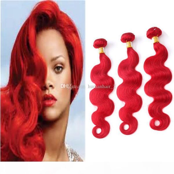 

body wave brazilian red hair extensions 9a virgin brazilian hair double wefts red color virgin hair weave bundles 3pcs lot, Black;brown