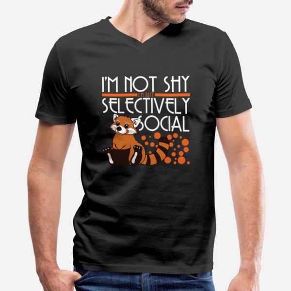 

red panda i'm not shy i'm just selectively social designers graphic t shirt funky digital printing latest tracksuit hoodie sweatsh