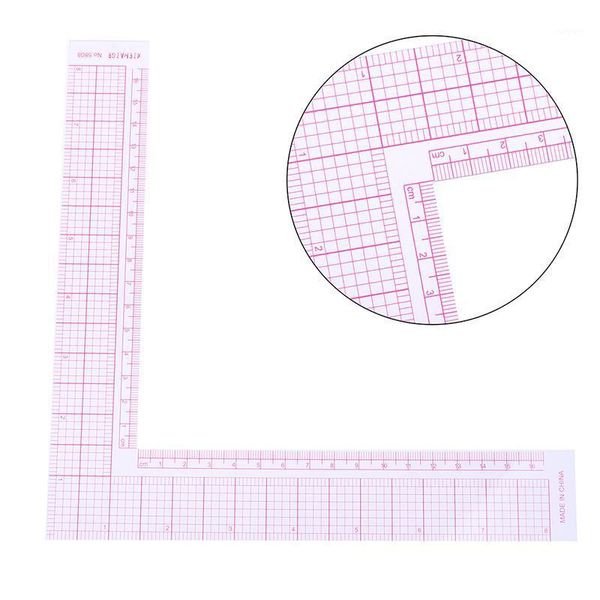 

garment cutting plastic l shape ruler for sewing accessories patchwork tools1, Black