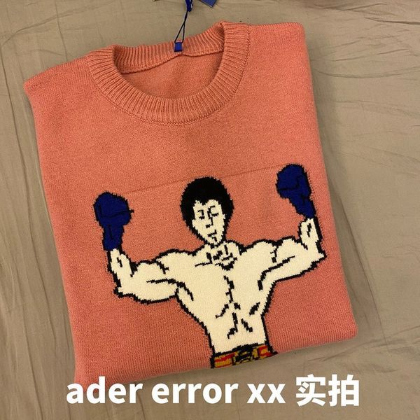 

2021 new fw adererror sweater men woman 1:1 quality crew neck crewneck ader error sweatshirts 81sy, White;black