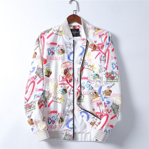 

66 men designers jacket men black white zipper jackets windbreaker mens fashion bees print outerwear coats jacket, Black;brown