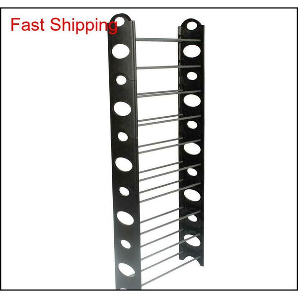 

10 tiers 30 pairs standing metal shoe shelves shelf rack stora qylhog bdesports