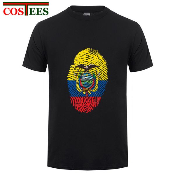 

sport ecuador flag fingerprint t shirt men leisure fashion patriotic t-shirt 2018 new casual summer patriotism lovers normal tee shirt