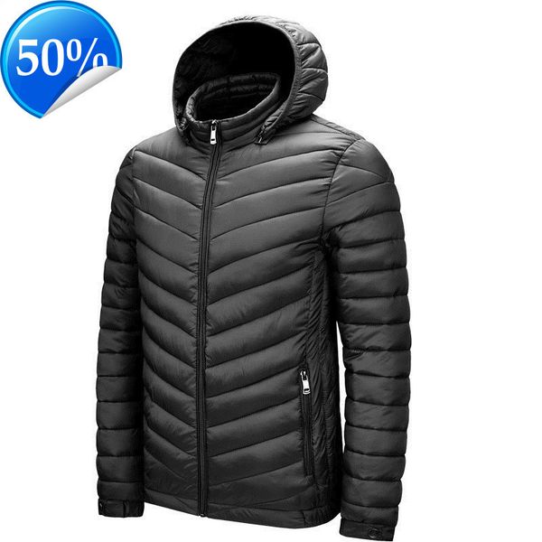 

men's winter warm outdoor down jacket fashion ujjdaabab, Black