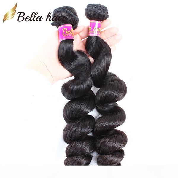 

bella hair wholesale 10~24inch peruvian hair bundles grade 9a peruvian hair extensions 10pcs lot natural color human hair weft, Black