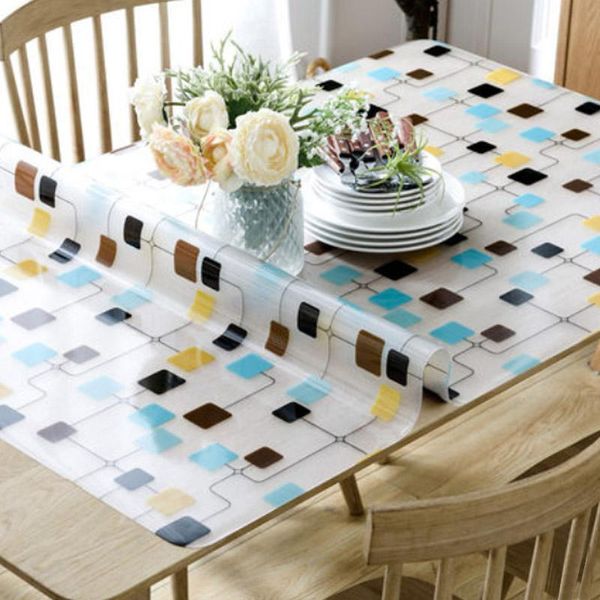 

hazy pvc tablecloth waterproof oilproof rectangular table cloths plaid pattern table cover protector desk pad for kitchen bbyyvr lipper